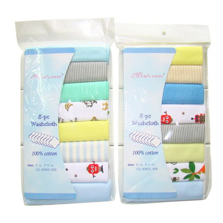 8 Pcs/Pack Cotton Unisex Newborn Baby Nursing Towel Washcloth Handkerchief Bibs Saliva Towels