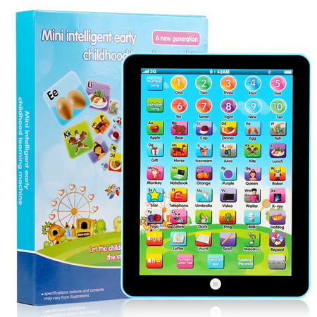 Coxeer Learning Pad English Preschool Early Educational Tablet Pad Educational Toy Christmas New Year Gifts for Baby Kids Children Toddlers (Random Color)