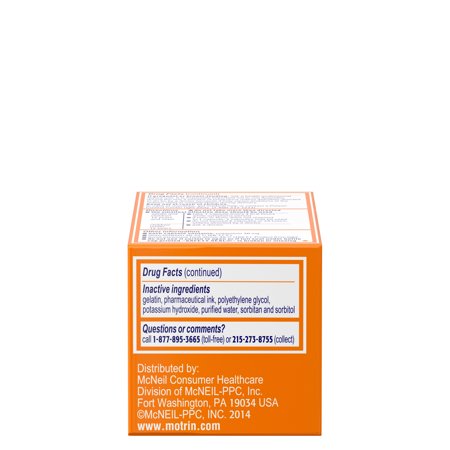 Motrin IB Liquid Gels, Ibuprofen 200 mg, Pain & Fever Relief, 20 Ct
