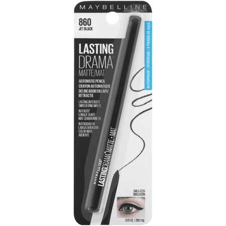 Maybelline Lasting Drama Matte Eyeliner Makeup, Jet Black, 0.01 ozBlack,