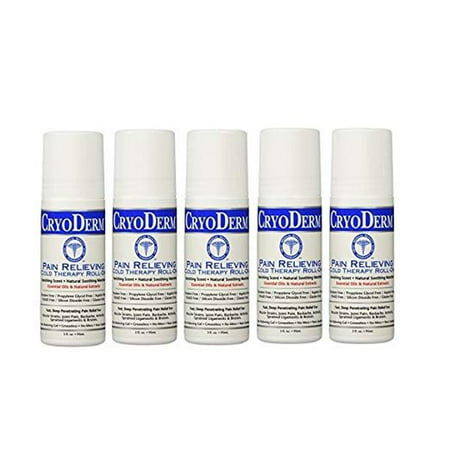 Cryoderm Pain Relieving Roll-on, 3oz. - Special 5 Pack