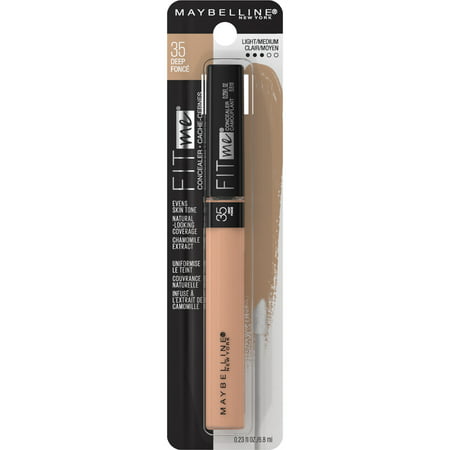 Maybelline Fit Me Liquid Concealer Makeup, Natural Coverage, Oil-Free, Deep, 0.23 fl oz35 Deep,