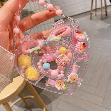 HAOAN Hairband Necklace Bracelet and Ring Creativity DIY Set- Arts and Crafts for Girls Age 3, 4, 5, 6, 7 Year Old Kids Toys -Ideal Birthday Gifts?blue-flowered rabbit?, blue-flowered rabbit