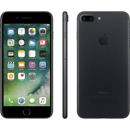 Restored Apple iPhone 7 Plus 128GB, Black - Unlocked GSM (Refurbished), Matte Black