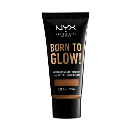 NYX Professional Makeup Born To Glow Naturally Radiant Foundation, Medium Coverage, Cappuccino17 - Cappuccino,