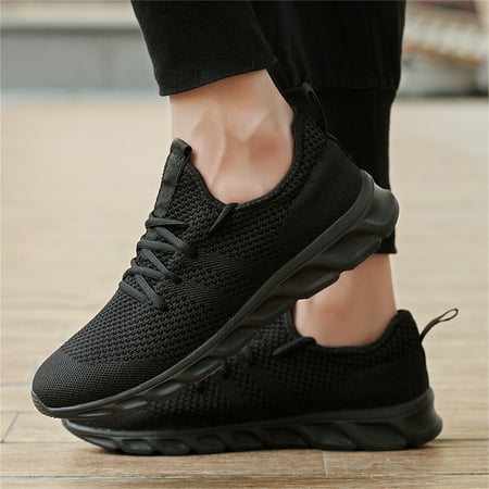 Damyuan Fashion Sneakers Mens Running Shoes Casual Walking Shoes Athletic Sport Lightweight Breathable Mesh Comfortable Sole, Black, 10