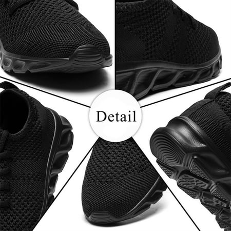 Damyuan Women's Running Shoes Athletic Sport Shoes Fashion Sneakers Lightweight Casual Walking Shoes Breathable Mesh Comfortable Soft Sole, Black, 9