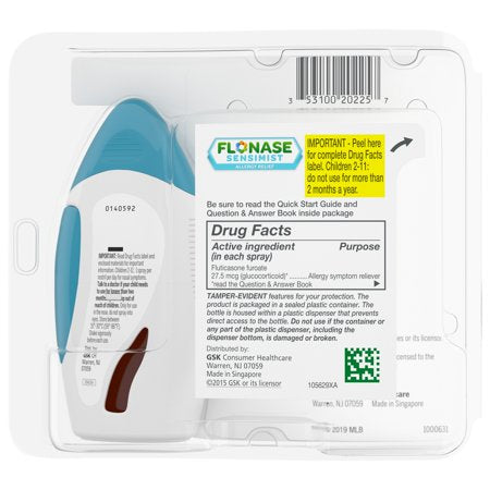 Flonase Sensimist Allergy Relief Nasal Spray, Allergy symptom Reliever, 120 Sprays