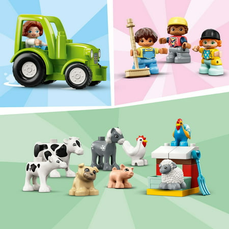 LEGO DUPLO Town Barn, Tractor & Farm Animal Care 10952 Building Toy Set (97 Pieces)