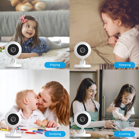 Baby Monitor Camera, Ingzy HD 1080P Wireless WiFi Security Camera Baby Pet Monitor 360 Rotation Two-way Audio Camera, 1 Pack