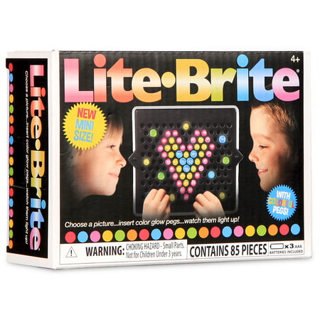 Lite Brite - Mini 3.5" - Includes 4 Templates and 80 Colored Pegs