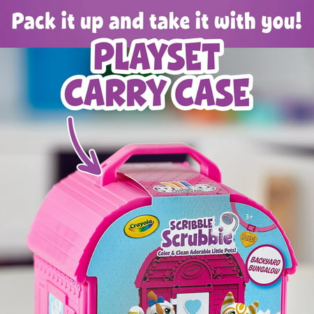 Crayola Scribble Scrubbie Pets Backyard Bungalow, School Supplies, Toys, Unisex Child, 8 Pcs, One Size