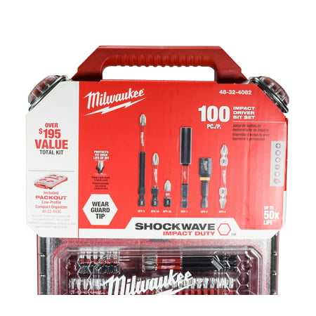 Milwaukee 100 pc Shockwave Impact Duty Steel Screw Driver Bit Set 48-32-4082