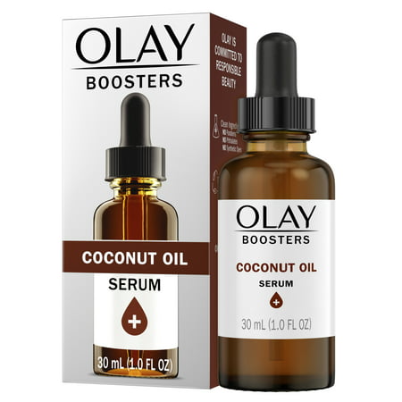 Olay Coconut Oil Serum, Nourishing Antioxidant Booster, Fragrance-Free, 1.0 Oz