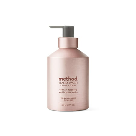 Method Gel Hand Wash Vanilla + Raspberry, Premium Aluminum, 12 oz