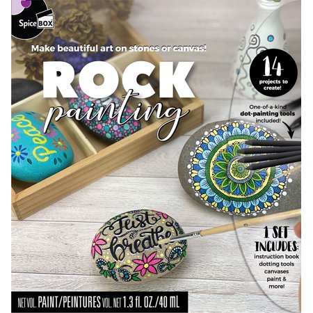 SpiceBox Adult Art Craft & Hobby Kits Sketch Plus Rock Painting