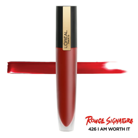 L'Oreal Paris Rouge Signature Lightweight Matte Lip Stain, High Pigment, I Am Worth It, 0.23 oz.16 - I Am Worth It 426,