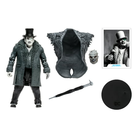 McFarlane Toys DC Multiverse Arkham City The Penguin Black and White Gold Label - 7 in Collectible Figure Walmart Exclusive