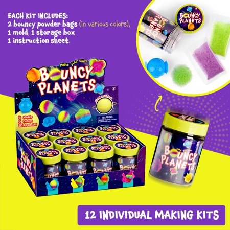 XXTOYS 12PCS DIY Super Bouncy Balls Kit,Make Your Own Bouncy Ball Craft Kit for Age 6-12,DIY Arts and Crafts Crystal Balls,Magic Ball Kit for Kids