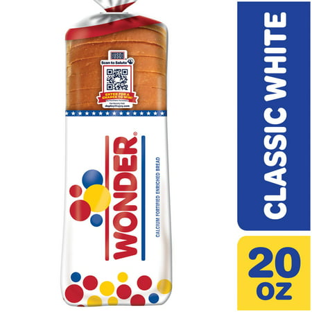 Wonder Bread Classic White Sandwich Bread, Sliced White Bread, 20 oz