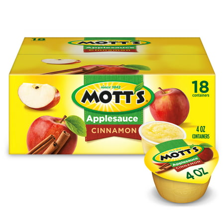 Mott's Cinnamon Applesauce, 4 oz cups, 18 count
