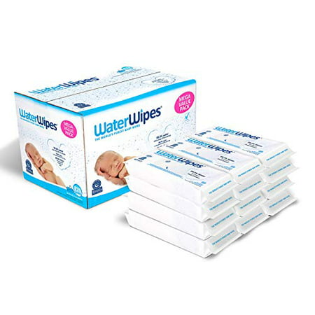 WaterWipes Unscented Baby Wipes, Sensitive and Newborn Skin, 12 Packs (720 Wipes)