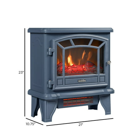 Duraflame? Infrared Quartz Electric Fireplace Stove Heater, BlueNavy,