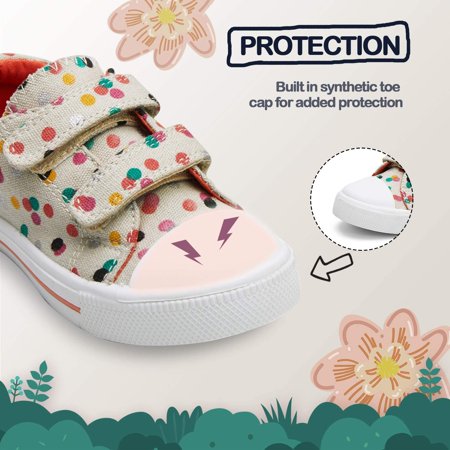 K KomForme Kids Canvas Shoes Colorful Dots Size 6 Toddler GirlColorful Dots,