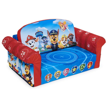 Marshmallow Furniture, Children's 2-in-1 Flip Open Foam Sofa, PAW Patrol, by Spin Master, Multicolor, Paw Patrol 2