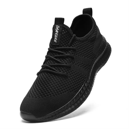 Damyuan Shoes for Men Comfortable Walking Casual Shoes Breathable Gym Shoes Lightweight Athletic Sneakers for Men, Black, 11