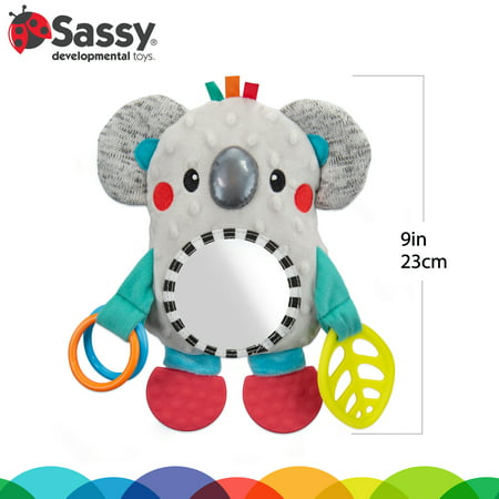 Sassy Koala Mirror Sensory Hanging Stroller Baby Toy - 0+ Months