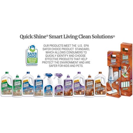 quick shine high traffic hardwood floor luster, 27 fl oz - 2 bottles