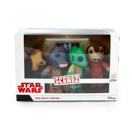 Star Wars Mos Eisley Cantina Mini Plush Kids Toy, 4 Pack