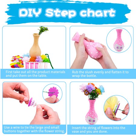 Kids Crafts Gifts for Girls Boys Age 5-12, Arts and Crafts Sets Presents 7 8 9 10 11 Kids Girls DIY Flowers Crafts Kits Toys Gifts for Kids Age 5-12girl,