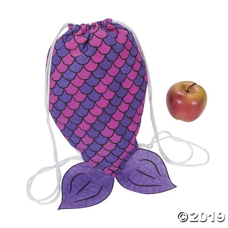 Color Your Own Mermaid Tail Backpack - Craft Kits - 12 Pieces
