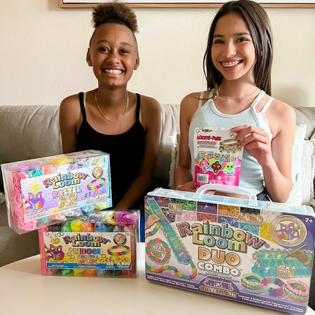 Rainbow Loom- Pastel Rubber Band Treasure Box Edition, 8,000 High Quality Rubber Bands, 150 Clips and Carrying Case Included, The Original Rubber Band Craft for Kids Ages 7 and Up