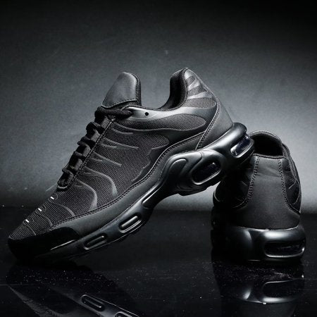 Men's Fashion Sneakers Air Cushion Sole Running Tennis Shoes Basketball Footwear Trainers, Black, 6.5