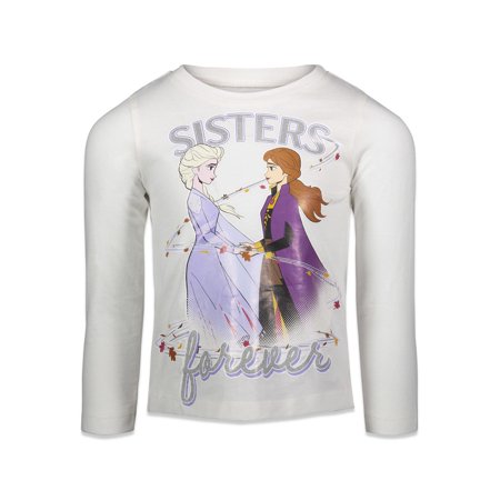 Disney Frozen Princess Anna Elsa Christmas Little Girls 3 Pack T-Shirts Blue / Purple / White 6-6X, Blue / purple / white, 6-6X