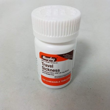 Travel Sickness Chewables 25MG 100 Count per Bottle 3 Pack