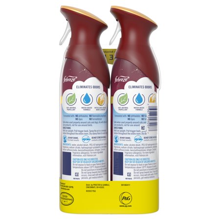 Febreze Air Effects Odor-Eliminating Air Freshener Cranberry Tart, 8.8 oz. Aerosol Can, Pack of 2