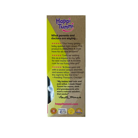 Happi Tummi Gas Relief Drops alternative, Safe For Newborns, lasts for Months Pink.