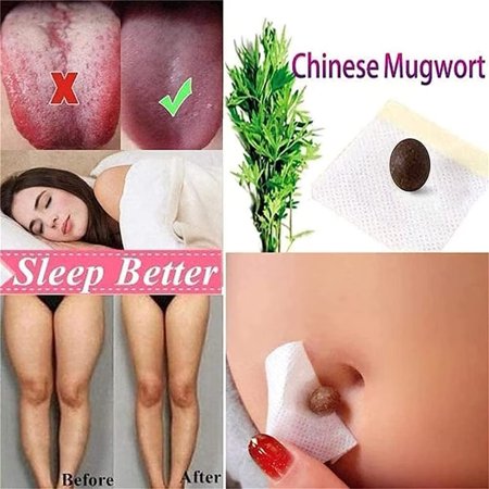 Healthy Detox Slimming Belly Pellet, Mugwort Navel Sticker, Perfect Detox Slimming Patch, Natural Herbal Chinese Medicine Belly Sticker,60 Pieces(30 balls& 30 stickers)
