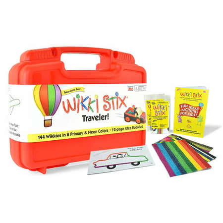 Wikki Stix Traveler: 144 Wikkies in 8 Primary & Neon Colors, 12 Page Idea Booklet, 28309S