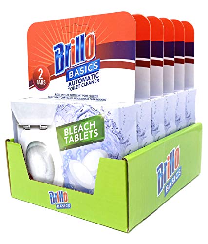 Brillo Basics Automatic Toilet Cleaner Bleach Tablets (6 Pack of 2, 12 Tablets Total)