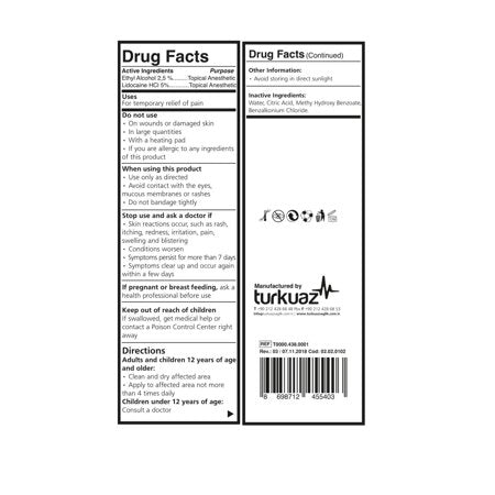 Lidocaine 5% Pain Relief Spray (2.60 fl oz), Odor Free 2 Pack