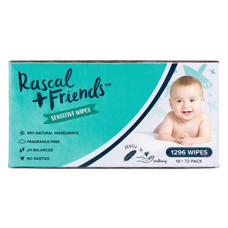 Rascal + Friends Sensitive Baby Wipes (Choose Your Count)