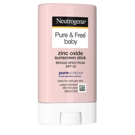 Neutrogena Pure & Free Baby Mineral Sunscreen Stick, SPF 50, 0.47 oz, 0.47 Ounce Pack of 1