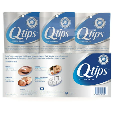 Q-tips Cotton Swabs (625 Count, 2 Pack; 500 Count, 1 Pack)
