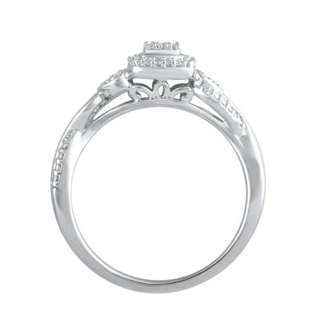 1/10 Carat T.W. (I3 clarity, I-J color) Hold My Hand Diamond Promise Ring in Sterling Silver, Size 9