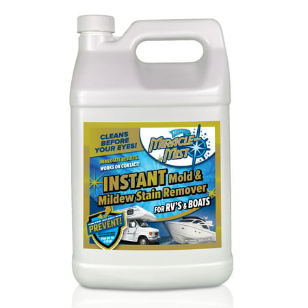 MiracleMist Instant - Mold and Mildew Spray Remover for RV and Boat's Exterior and Interior, 1 Gallon, 128 fl oz